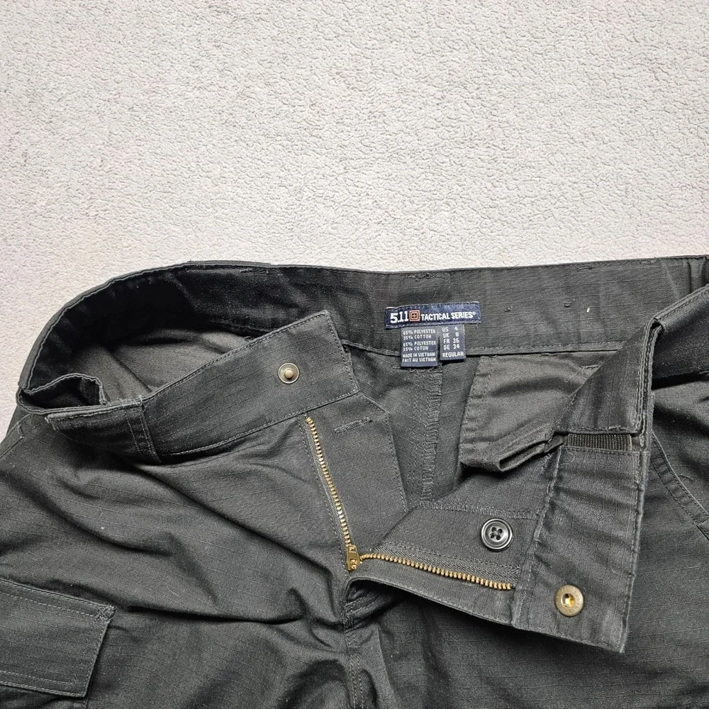 5.11 Tactical Series Cargo Pants Womens Black 4 Regular Fit Utility Straight Leg - Picture 7 of 15